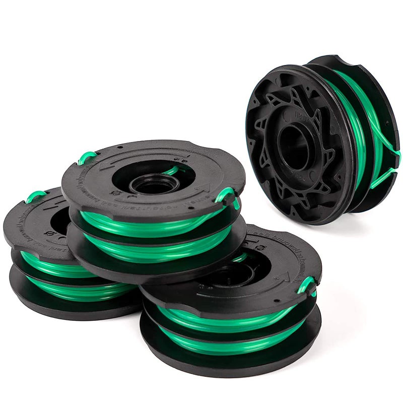 THTEN DF-080 String Trimmer Spools Compatible with Black Decker GH1100 GH1000 GH2000 Electric String Grass Trimmer Lawn Edger DF-080-BKP 30ft 0.080" Dual Auto-Feed Spool 4 Pack - Image 1